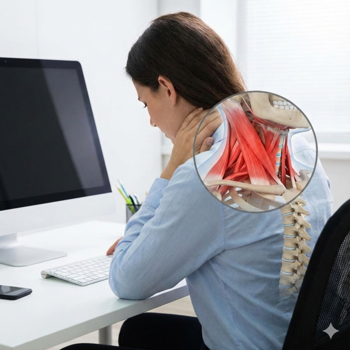 つらい首コリ・首の痛みに!姿勢を整えマッサージで即リセットの画像