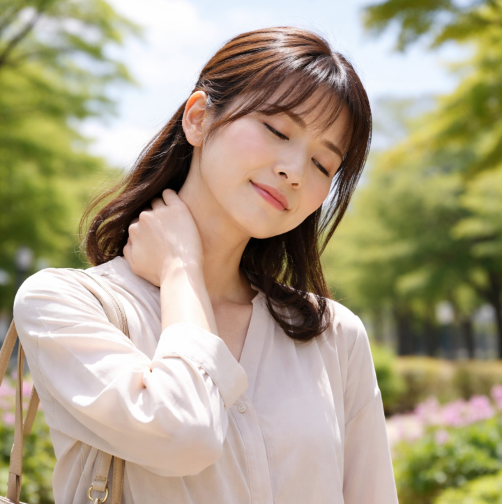 晴れた日に首や腰を痛める原因と改善マッサージの画像